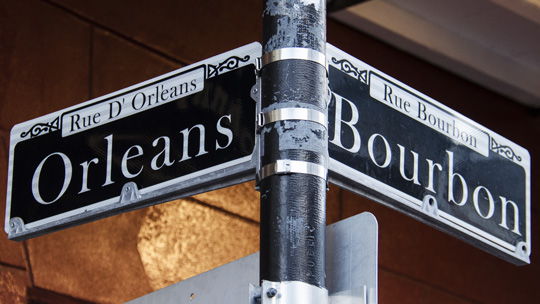 Bourbon St sign